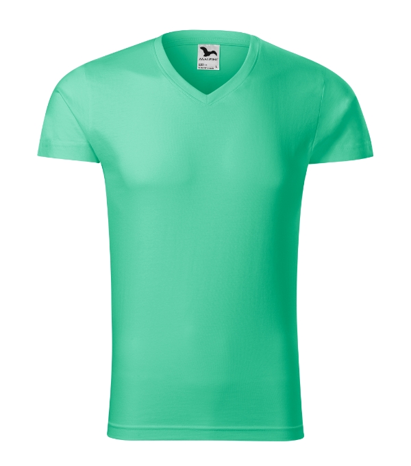 Тениска мъжка Slim Fit V-neck 146 Тениска мъжка Slim Fit V-neck 146 - Image 2